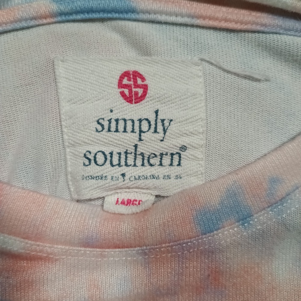 Simply Southern Swirl Tie-dye Dog Lover Crew Neck Shirt. Large. - Picture 5 of 5